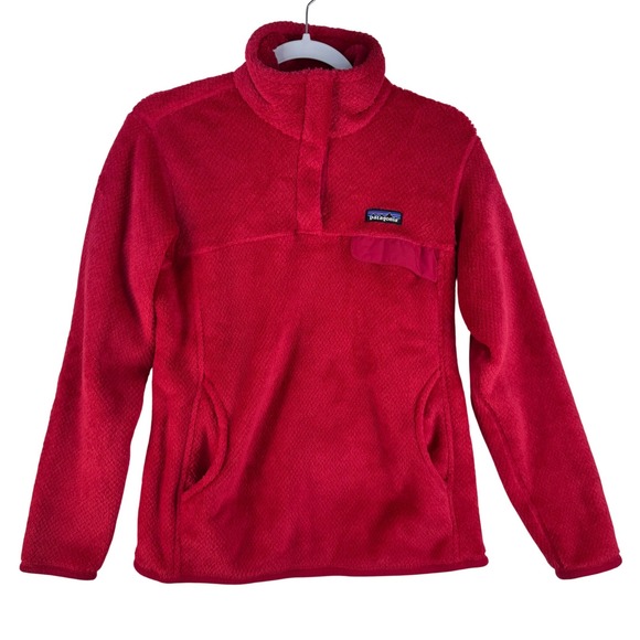 Patagonia Jackets & Blazers - Patagonia Womens Re-Tool Snap-T Fleece Pullover Red Polartec Jacket Medium 25442